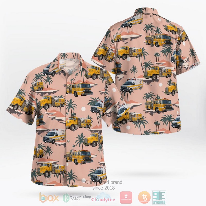 Kalamazoo Michigan Kalamazoo Fire Department Hawaiian Shirt