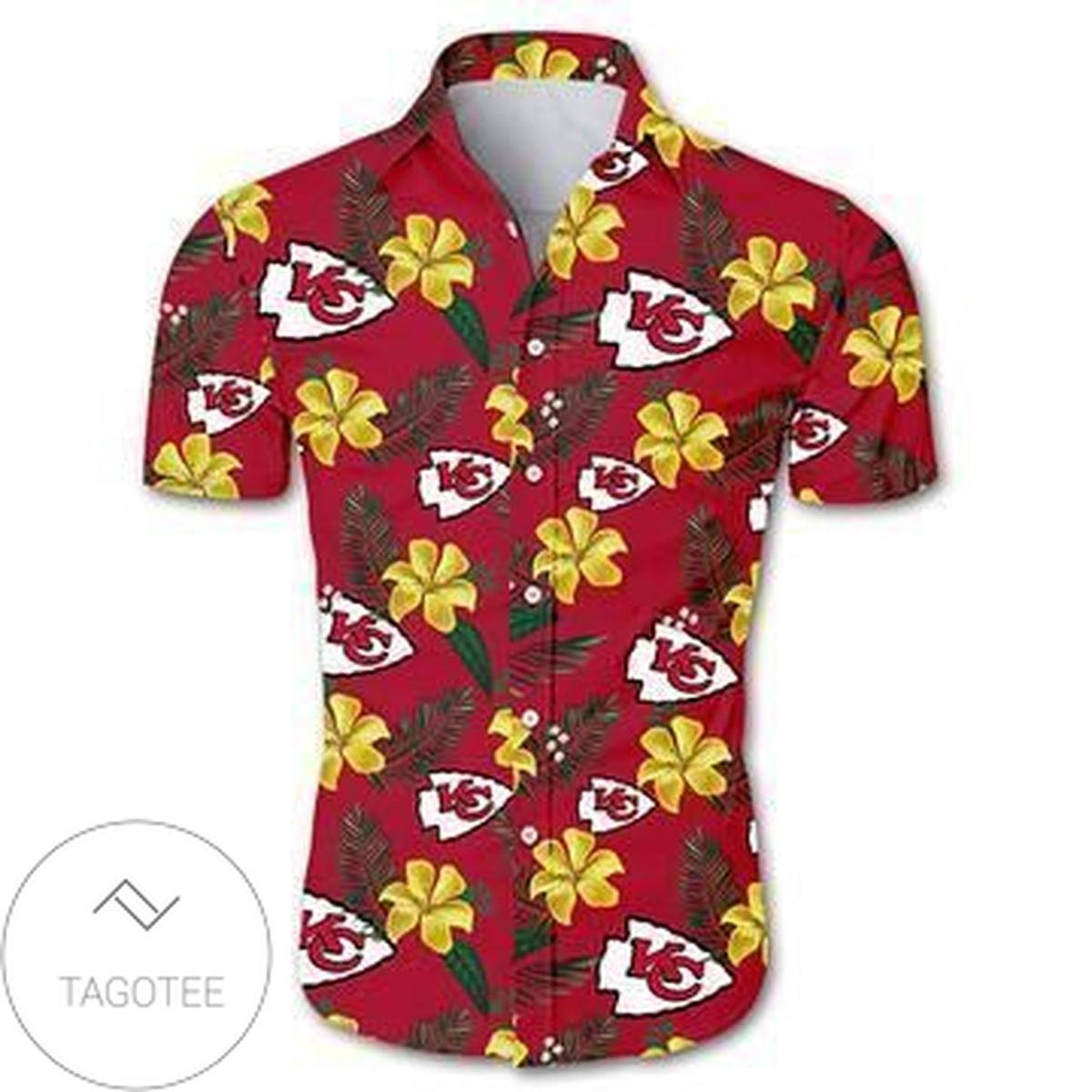 Kansas City Chiefs Hawaiian Shirt Floral Button Up Slim Fit Body