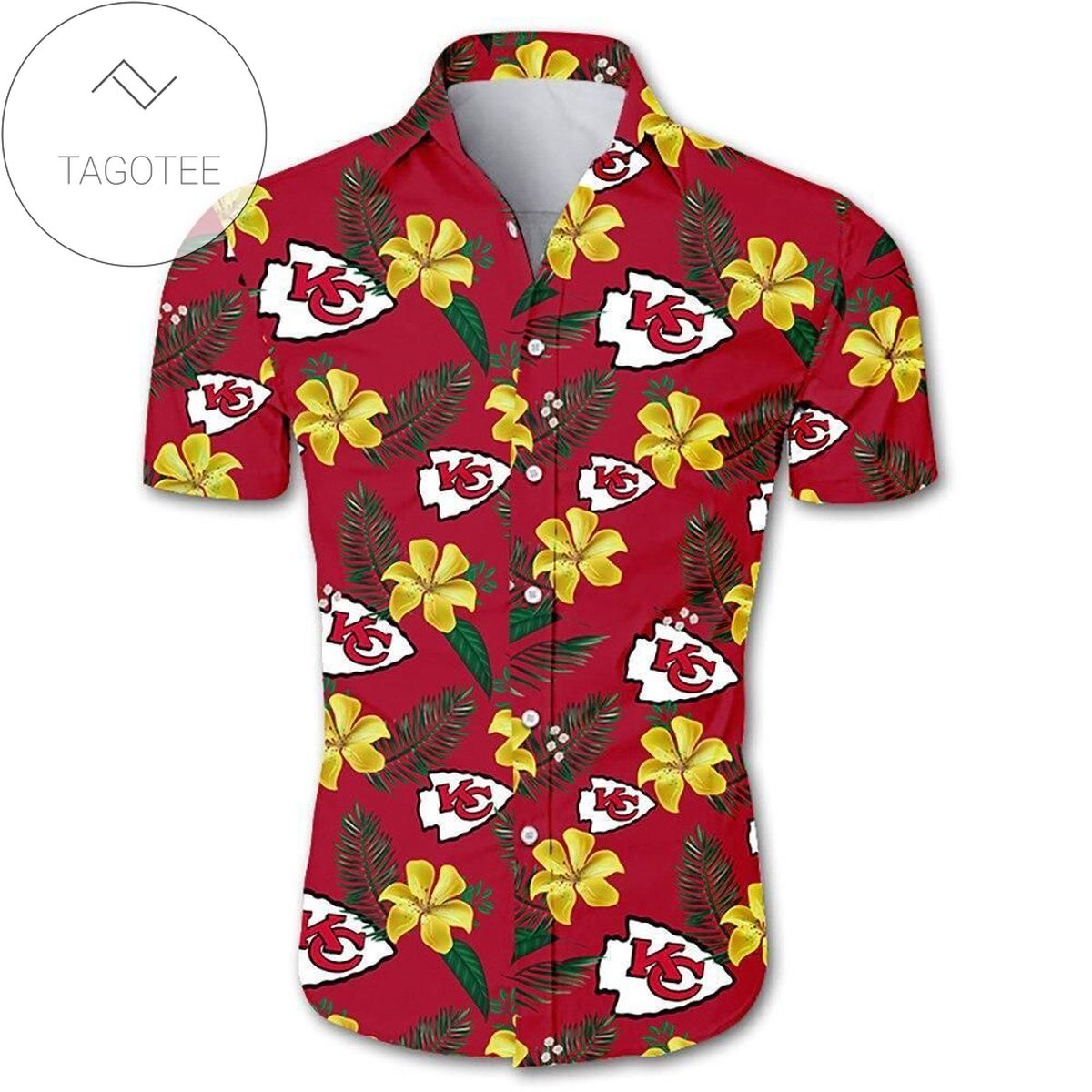 Kansas City Chiefs Hawaiian 3d Shirt Floral Button Up Slim Fit Body-nfl