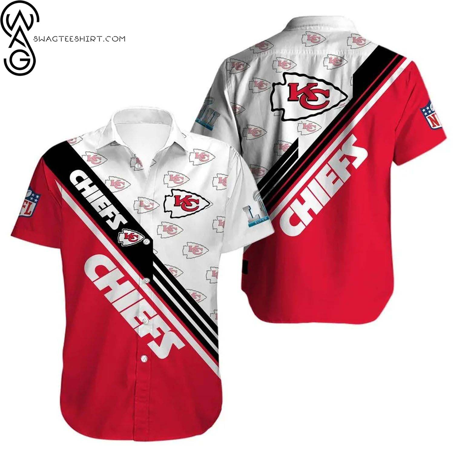 Kansas City Chiefs Tropical Tree Summer Aloha Hawaiian Shirt