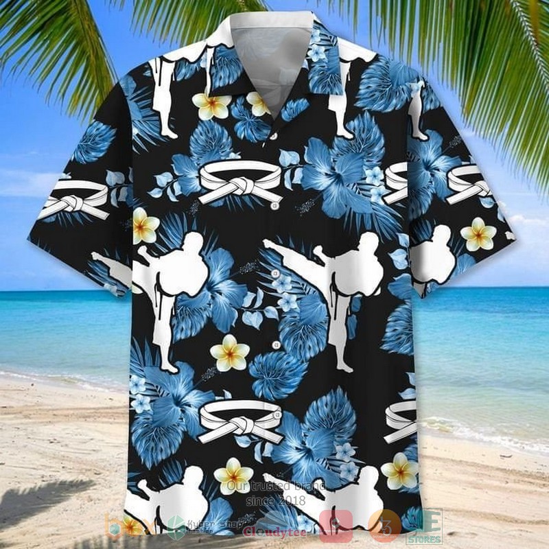 Karate Kelly Green Hawaiian Shirt