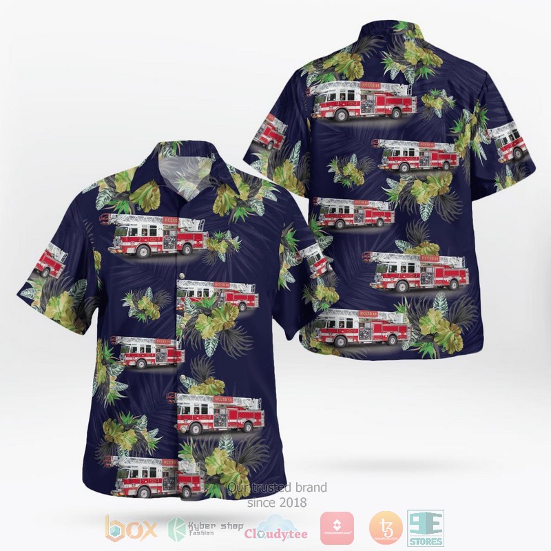 Kaufman Texas Kaufman Fire Rescue Station 1 Hawaiian Shirt