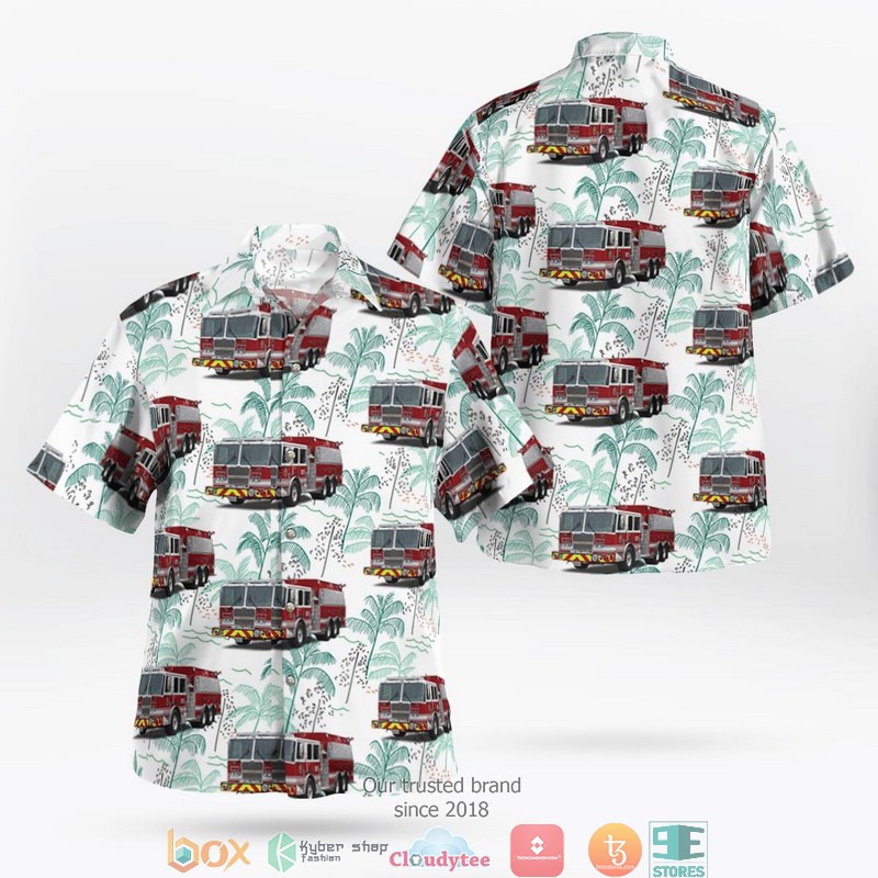 Key West Florida Key West Fire Department Fireboat Hawaiian Shirt