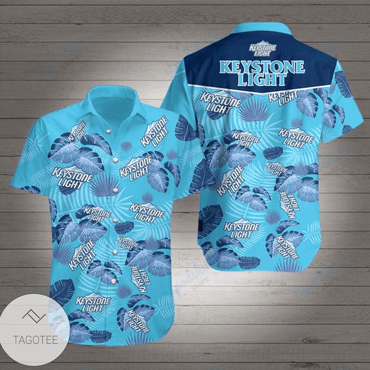 Keystone Light Palm Hawaiian Shirt