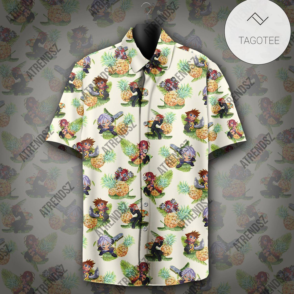 Kingdom Hearts Hawaiian Shirt Roxas Xion Axel Kingdom Hearts Logo Radiant Color Hawaii Aloha Shirt