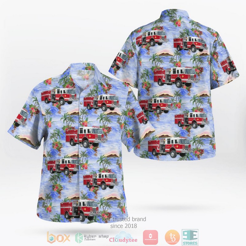 Kingston Ulster County New York Ulster Hose Co. 5 Hawaiian Shirt