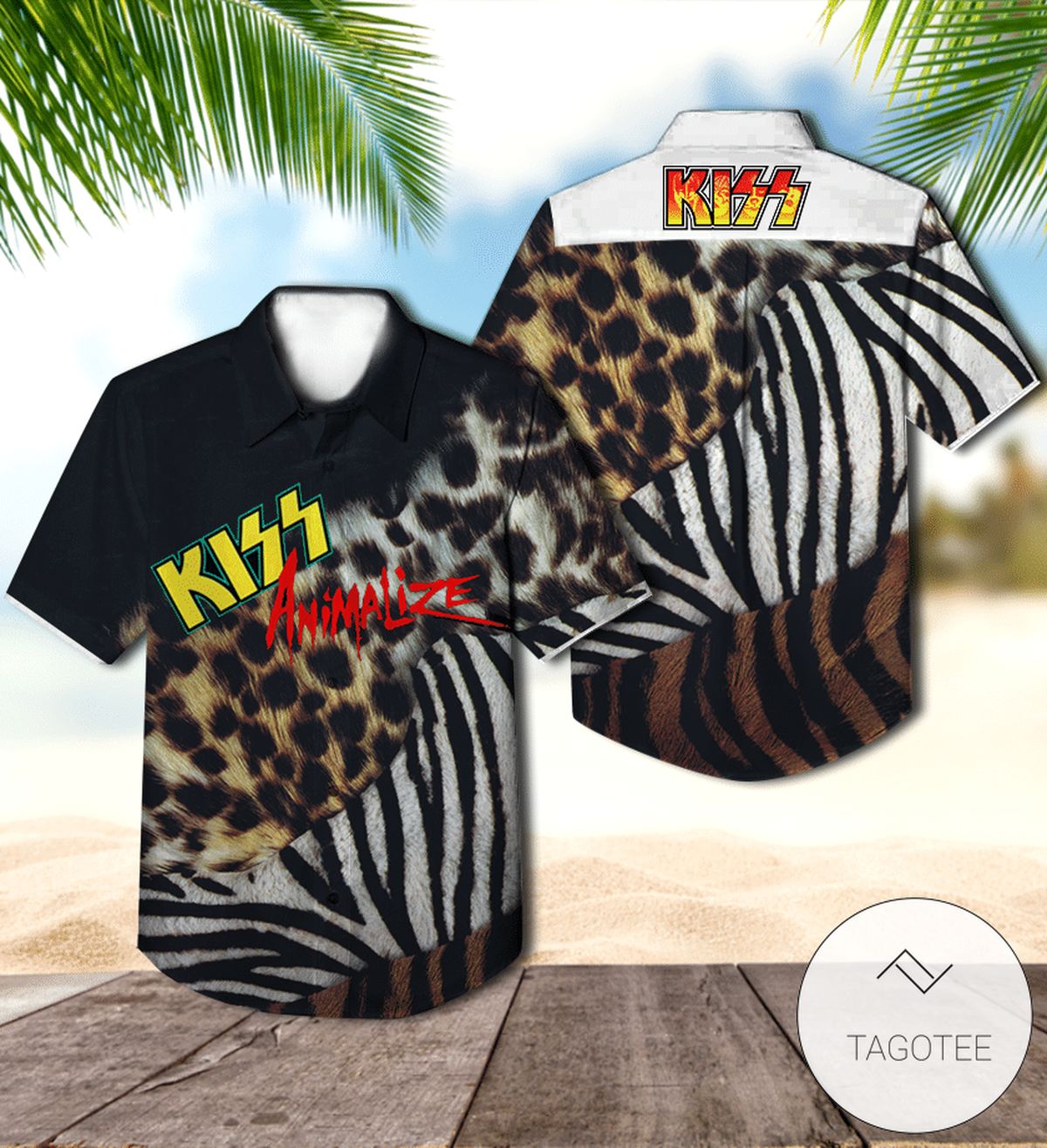 Kiss Animalize Album Cover Hawaiian Shirt