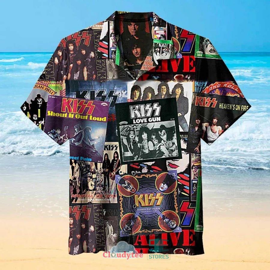 KISS band comic art Hawaiian Shirt