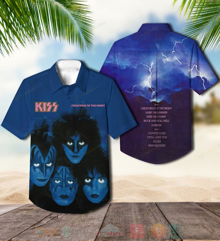 Kiss band Destroyer album Short Sleeve Hawaiian Shirt