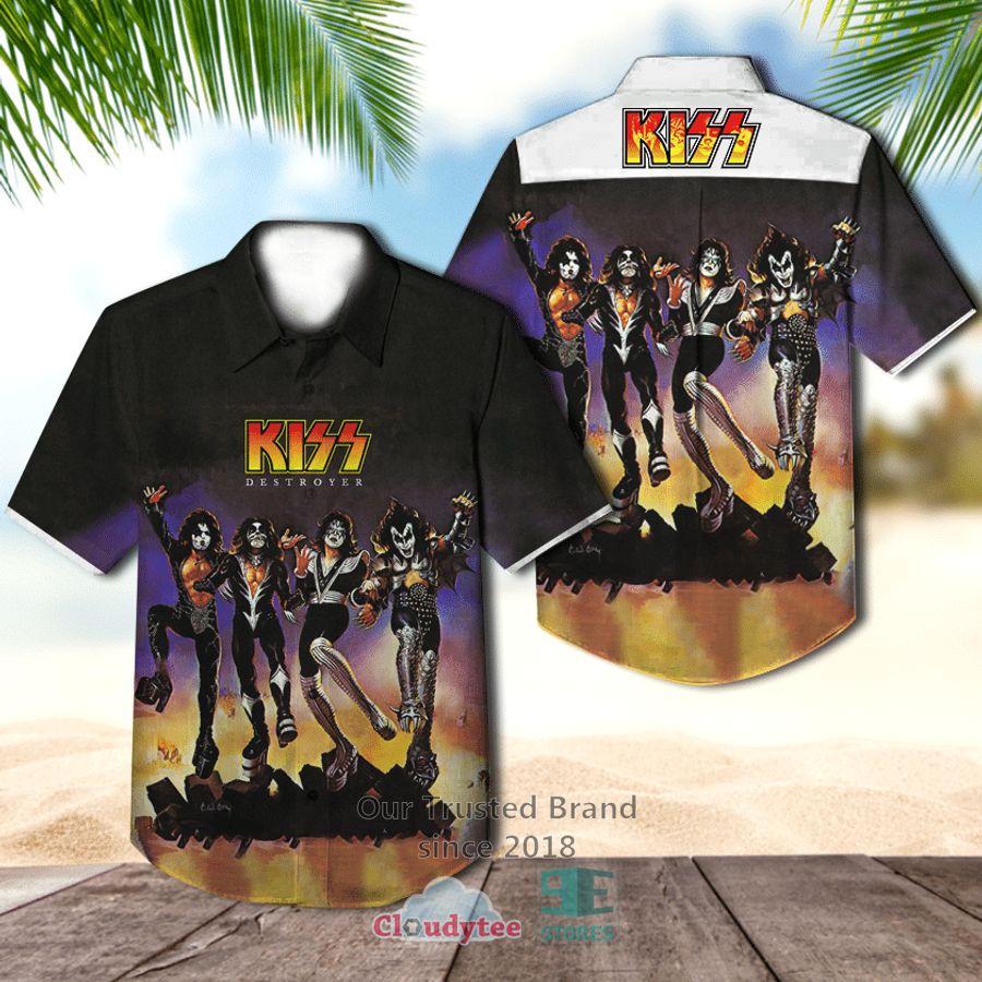 Kiss Band Creatures Of The Night Album Hawaiian Shirt