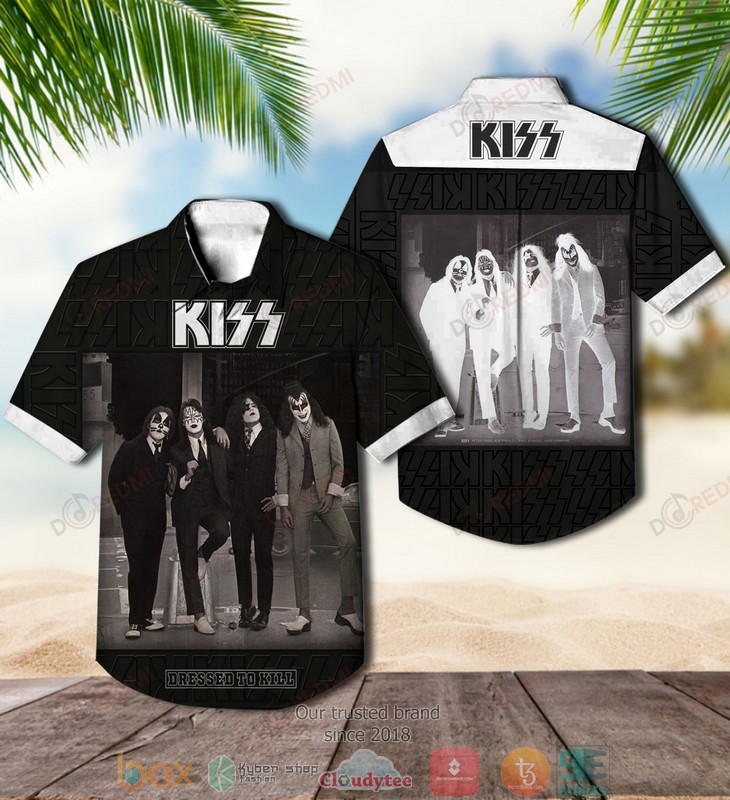 Kiss band Kiss album Short Sleeve Hawaiian Shirt