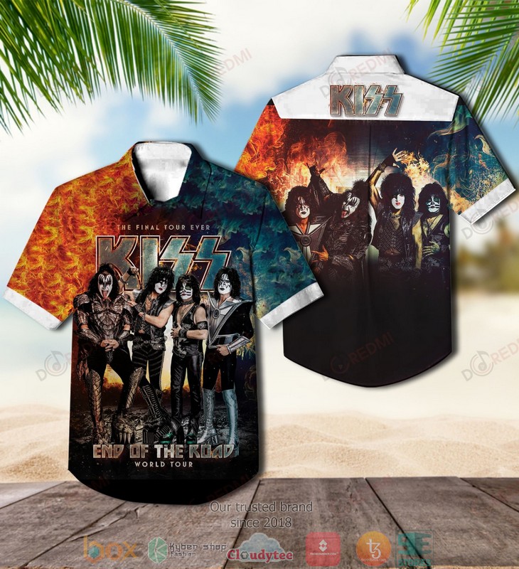 Kiss band Hotter than Hell Short Sleeve Hawaiian Shirt