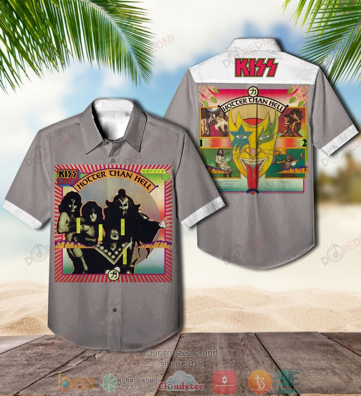 Kiss band End of the Road World Tour Short Sleeve Hawaiian Shirt