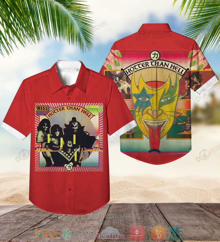 Kiss band Dressed to Kill Short Sleeve Hawaiian Shirt