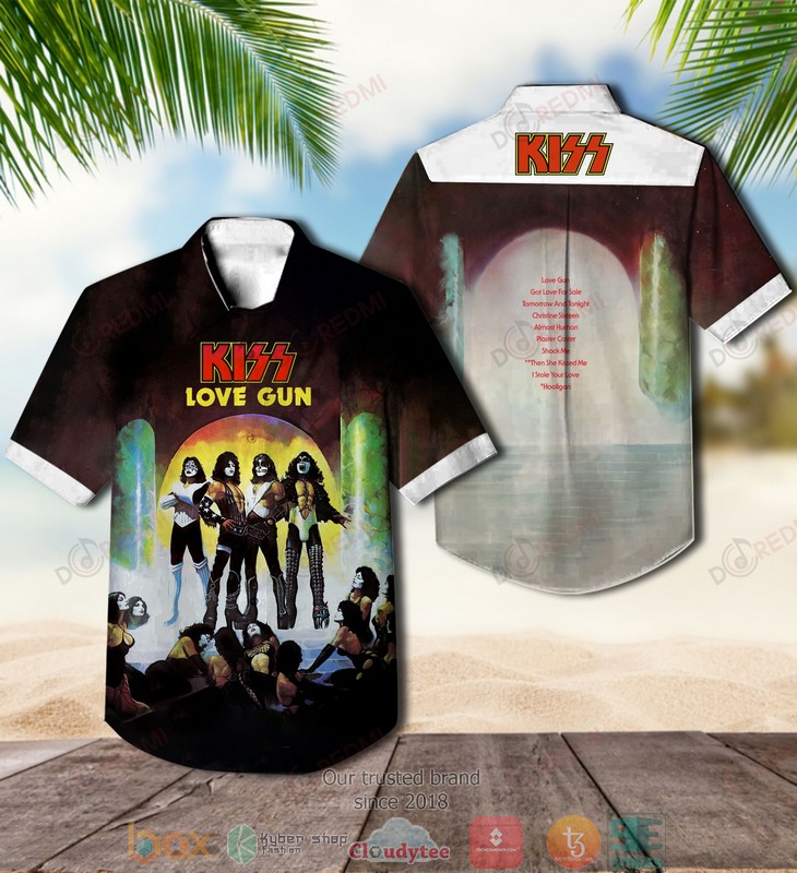 Kiss band Love Gun Short Sleeve Hawaiian Shirt