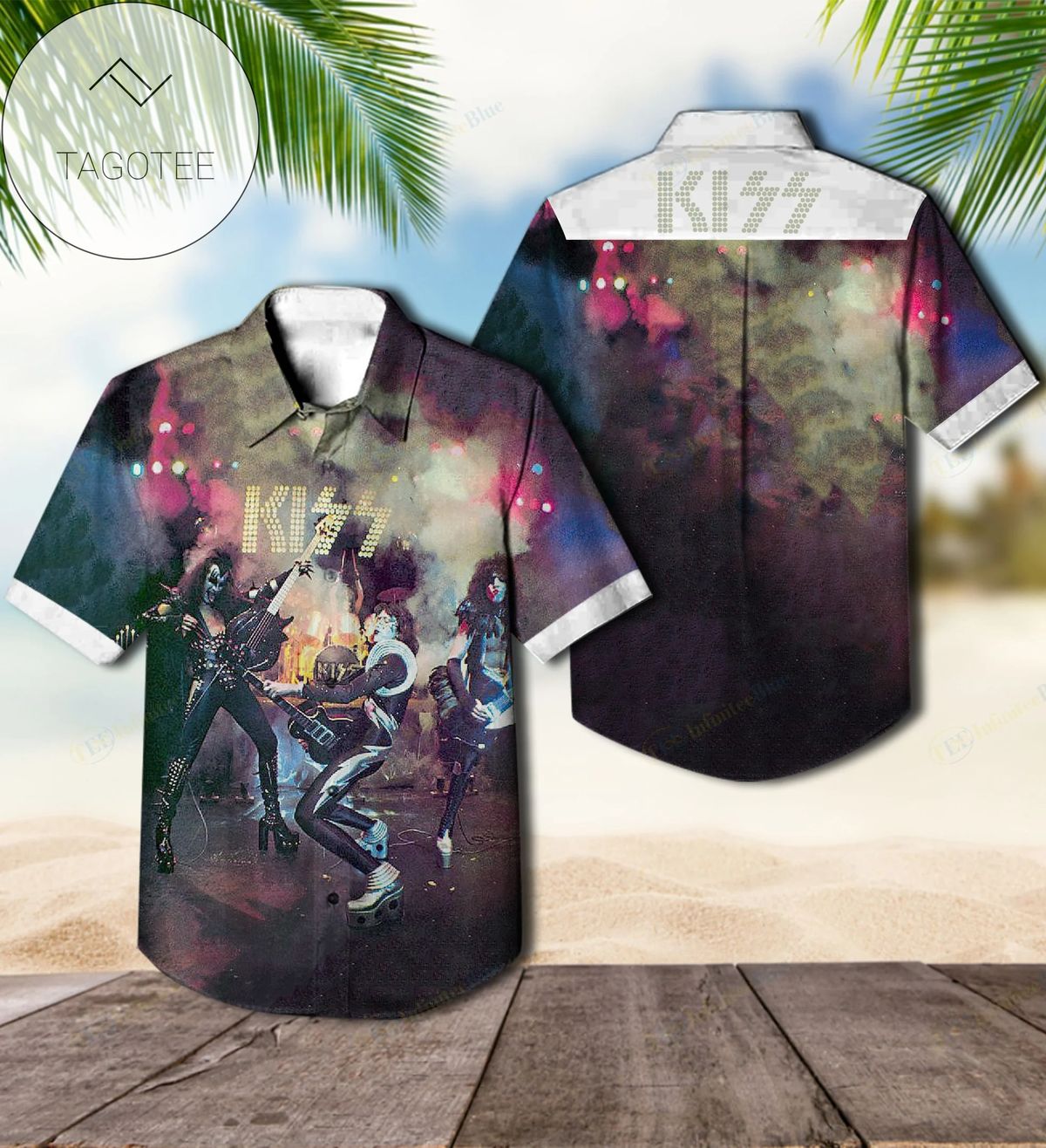 Kiss Creatures Of The Night Album Cover Hawaiian Shirt