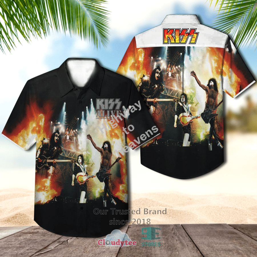 Kiss Band SS Album Hawaiian Shirt