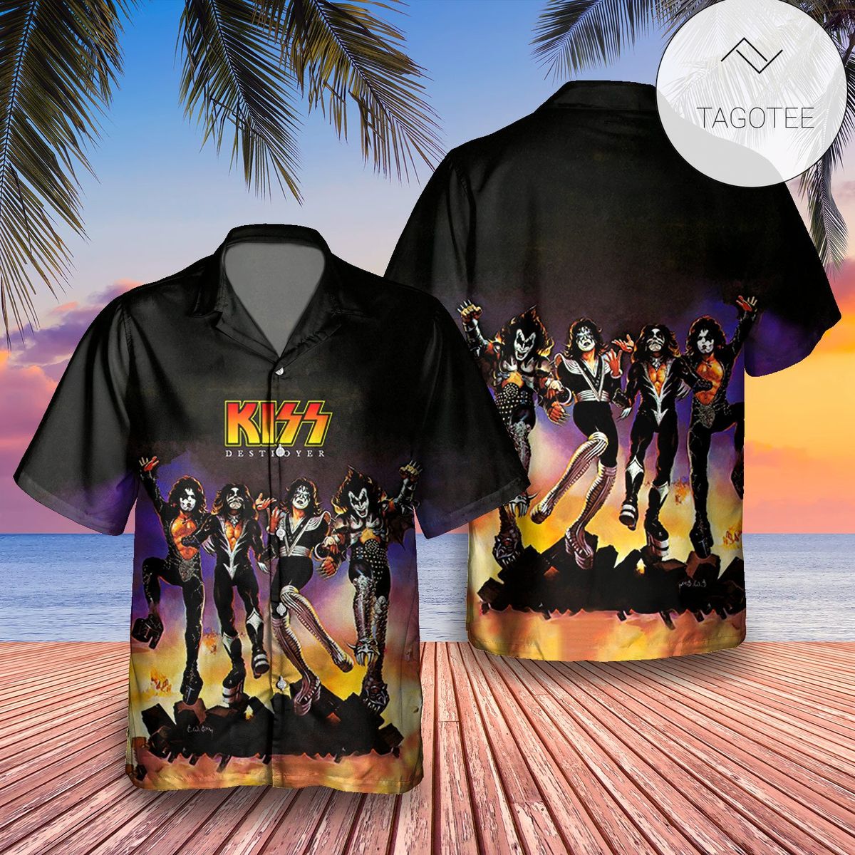 Kiss Band Snoopy Hawaiian Shirt 3d T Shirt