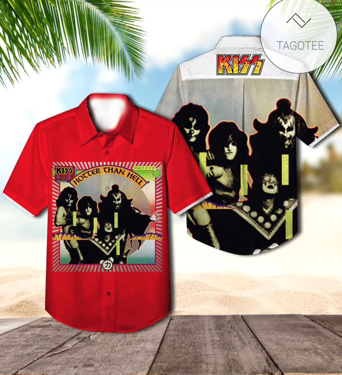 Kiss Killers Compilation Album Cover Hawaiian Shirt