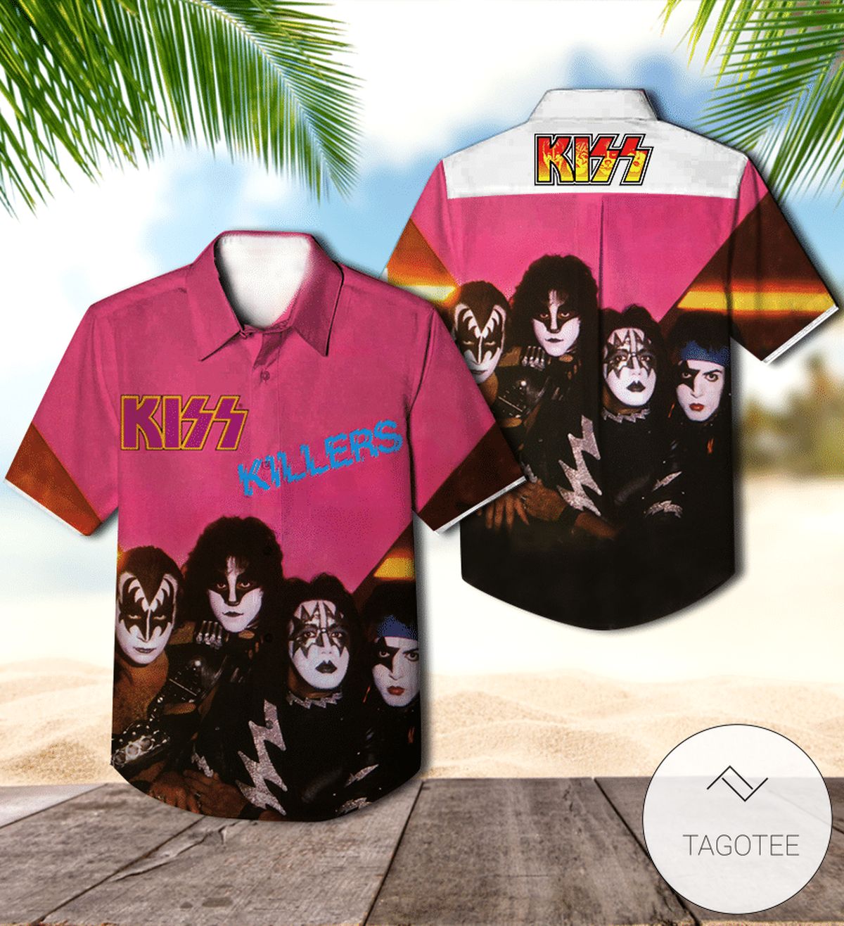 Kiss Hot In The Shade Album Cover Hawaiian Shirt