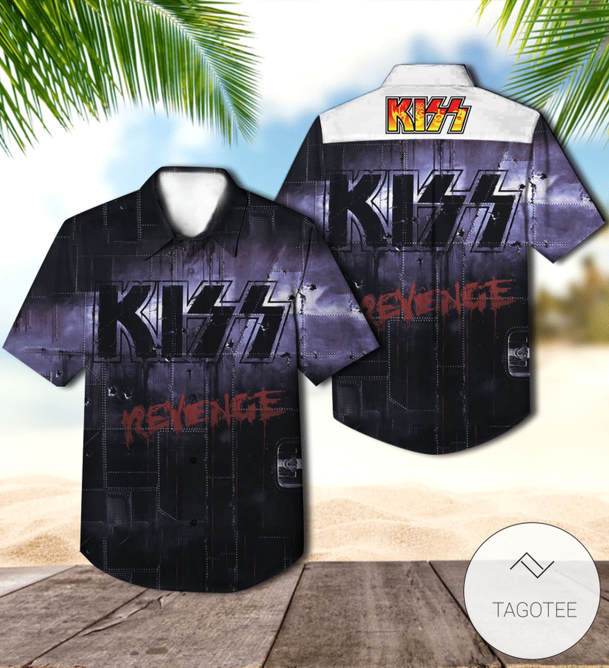 Kiss Love Gun Album Cover Hawaiian Shirt