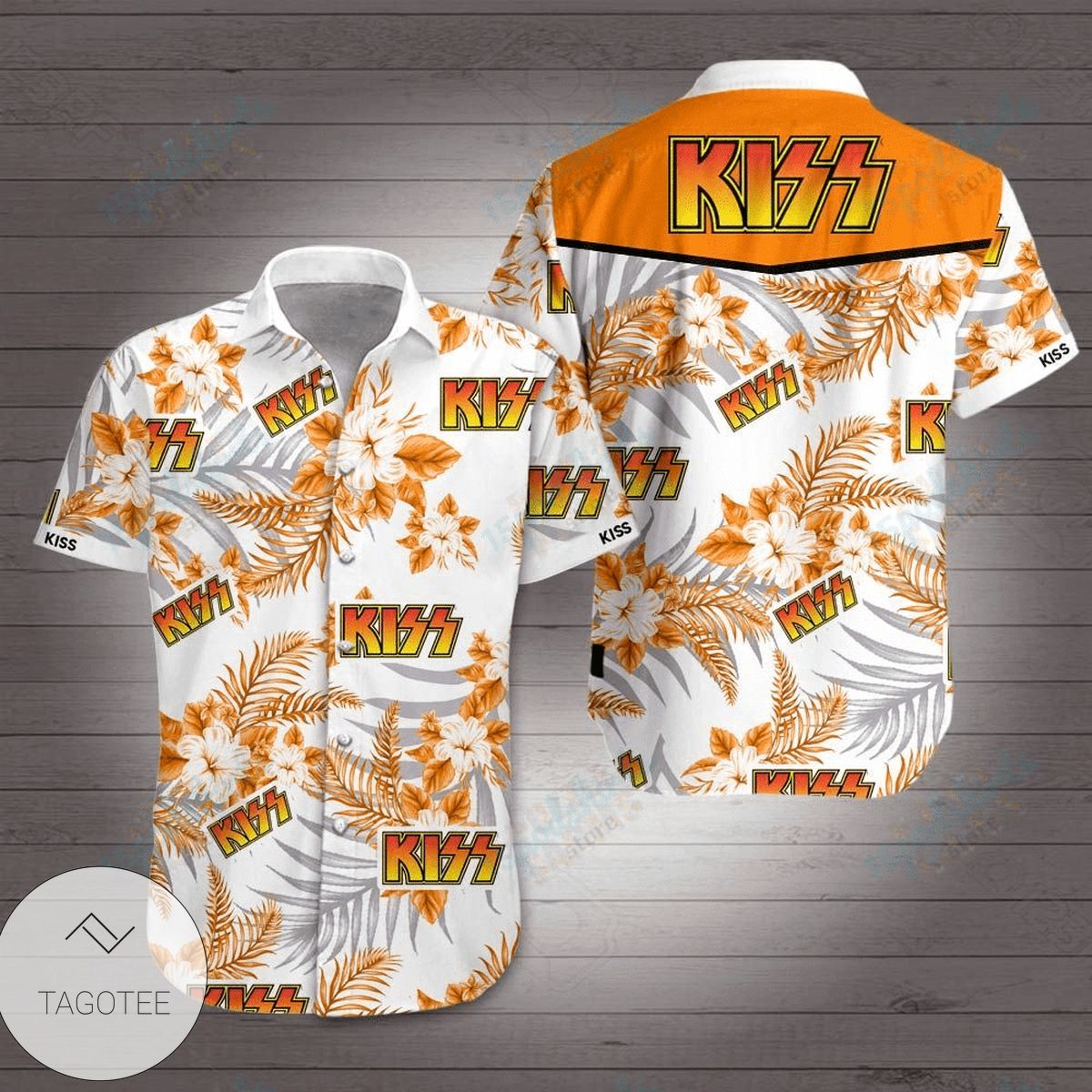 Kiss Rocks Vegas Live Album Cover Hawaiian Shirt