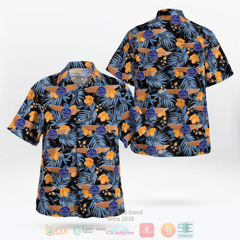 KLM Royal Dutch Airlines Pilot Wing Hawaiian Shirt