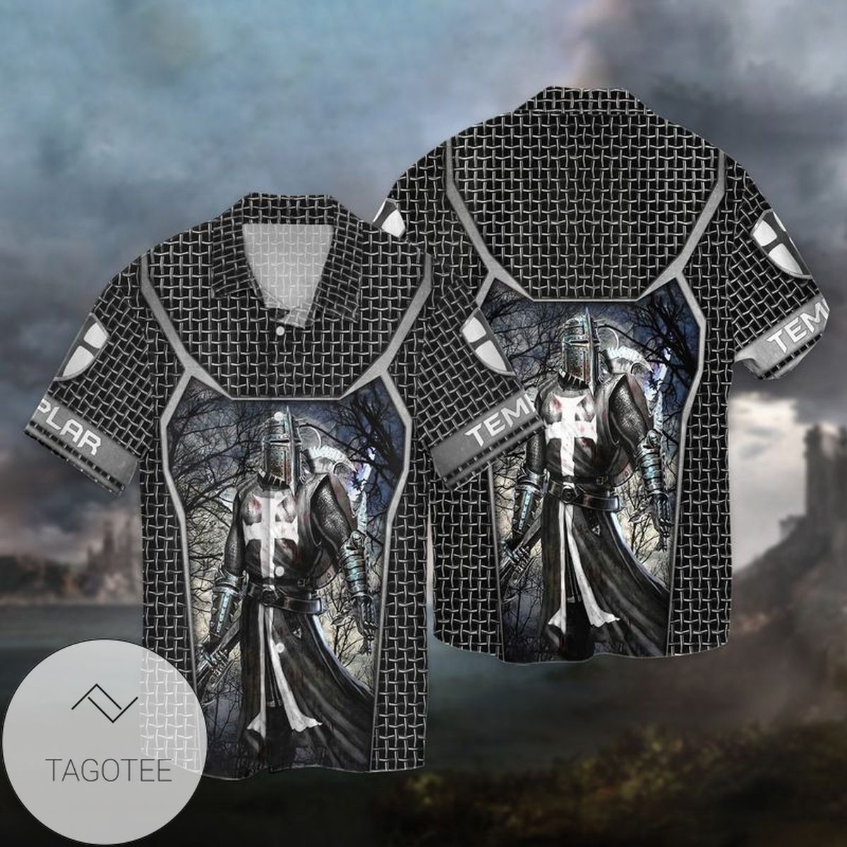 Knights Templar Armour For Those I Love Will Do Horrible Things For Men And Women  Graphic Print Short Sleeve Hawaiian Casual Shirt