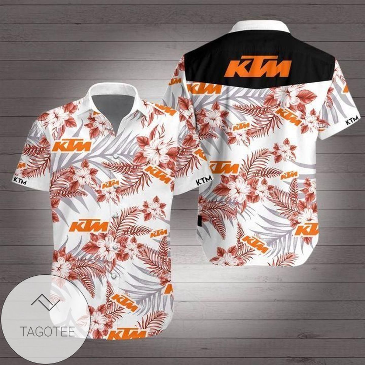 Kubota For Earth For Life All Over Print Summer Short Sleeve Hawaiian Beach Shirt – White