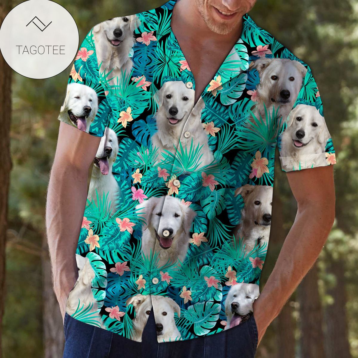 Labrador Dog Hunting For Men And Women Graphic Print Short Sleeve Hawaiian Casual Shirt