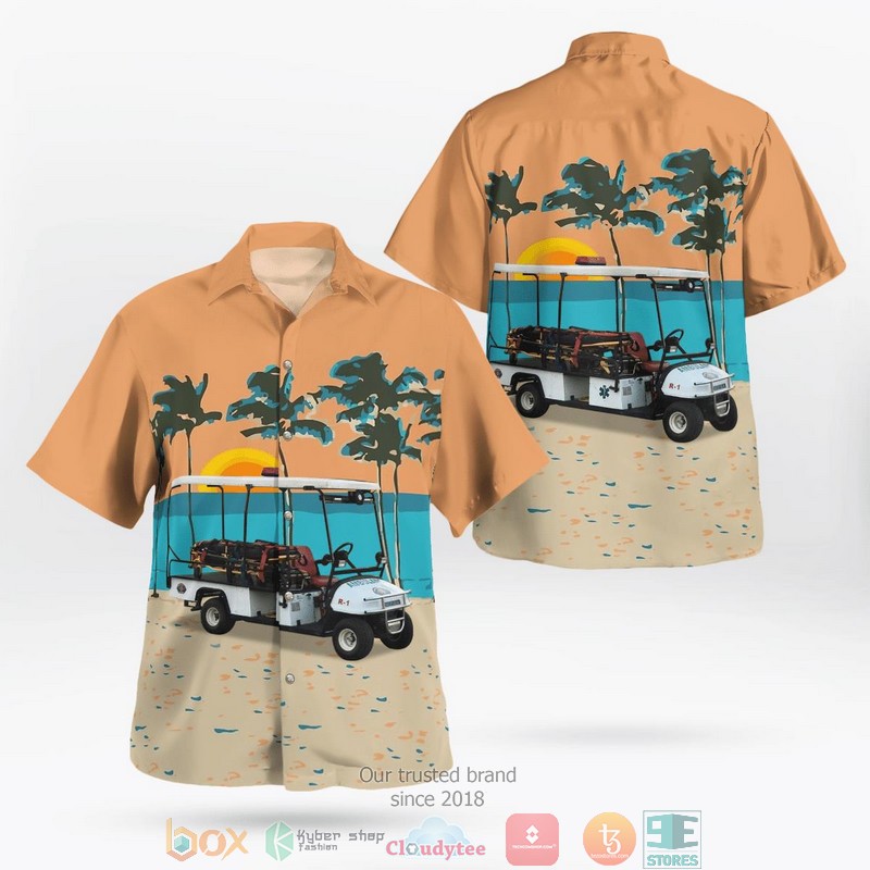 LA Emergency-1 Response White Hawaiian Shirt