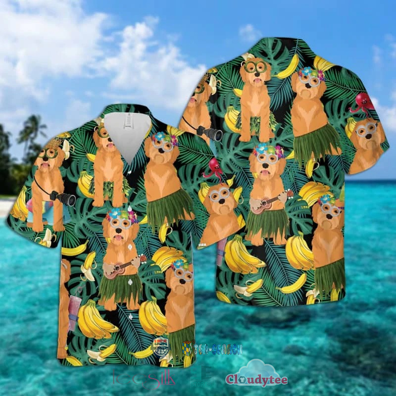 Labrador Dog Banana Tropical Hawaiian Shirt