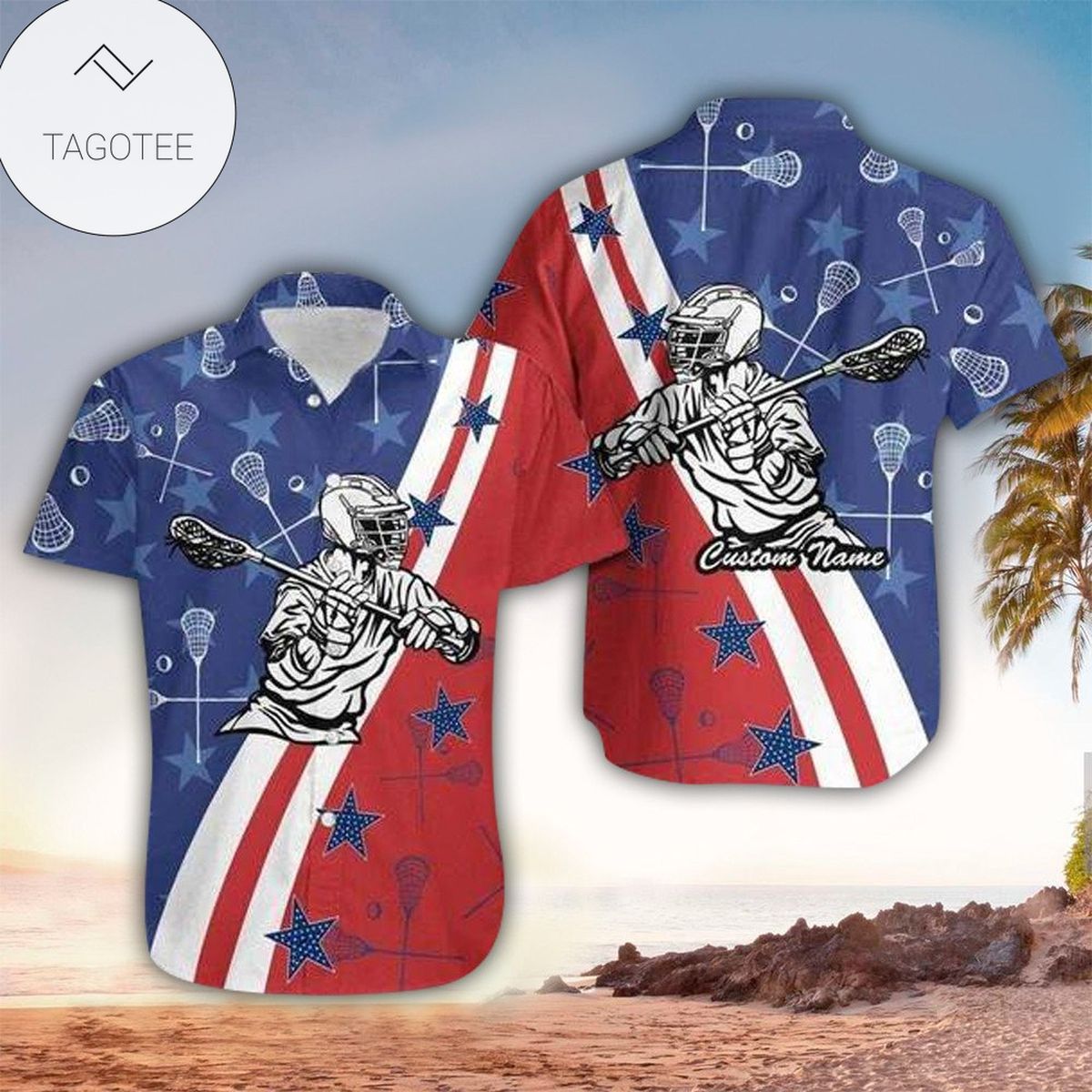 Lacrosse Hawaiian Shirt Lacrosse Button Up Shirt