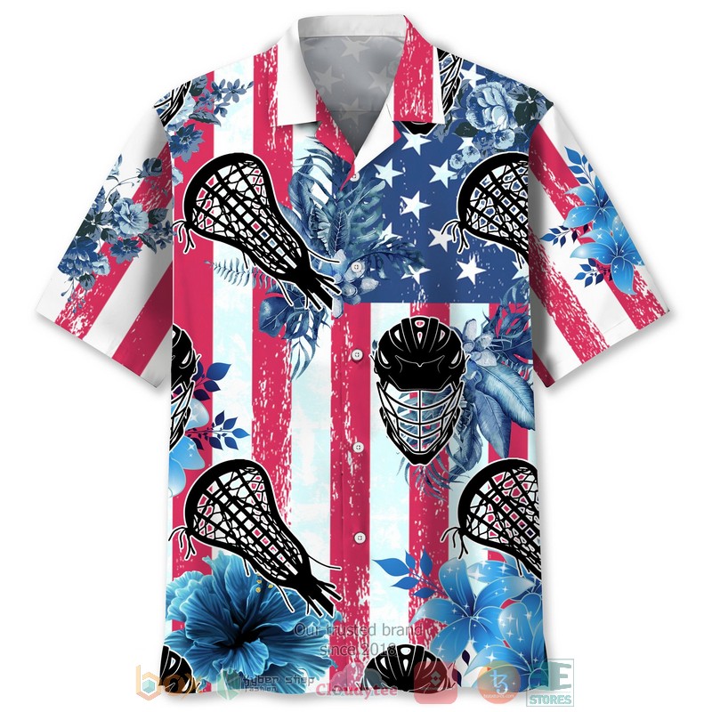 Lacrosse Pineapple Tropical Hawaiian Shirt