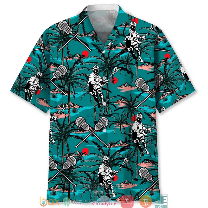 Lacrosse Pineapple Tropical Hawaiian Shirt