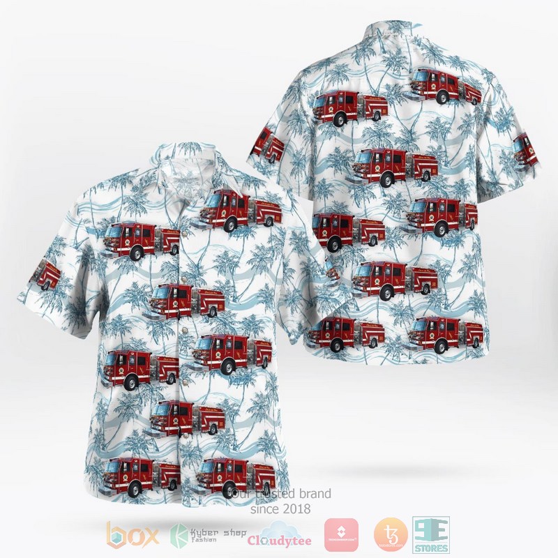 Lake Placid Essex County Lake Placid Volunteer Fire Department Hawaiian Shirt