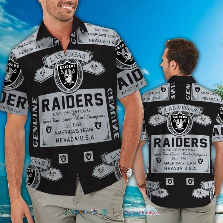 Las Vegas Raiders Ocean Fishes Hawaiian Shirt Beach Short