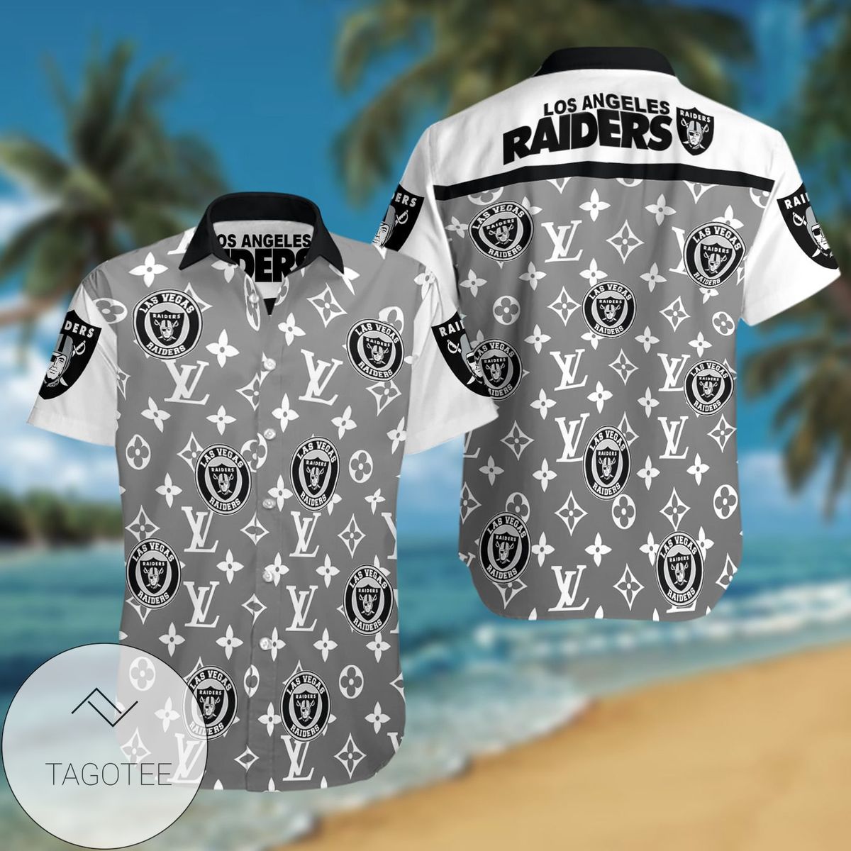 Las Vegas Raiders Hawaiian Button Up Shirt