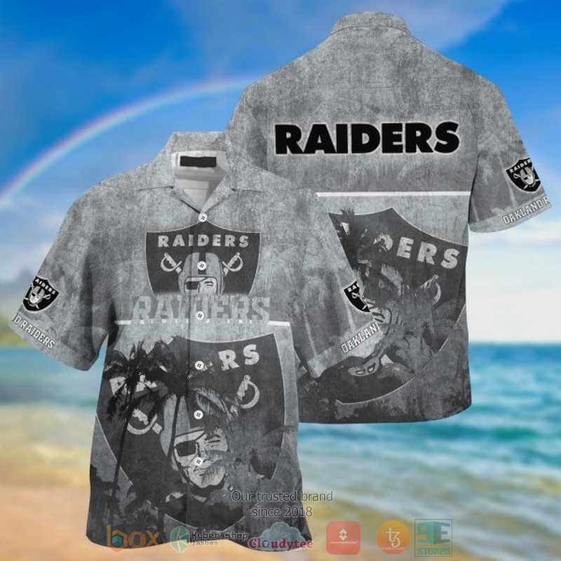 Las Vegas Raiders NFL palm tree Hawaiian Shirt