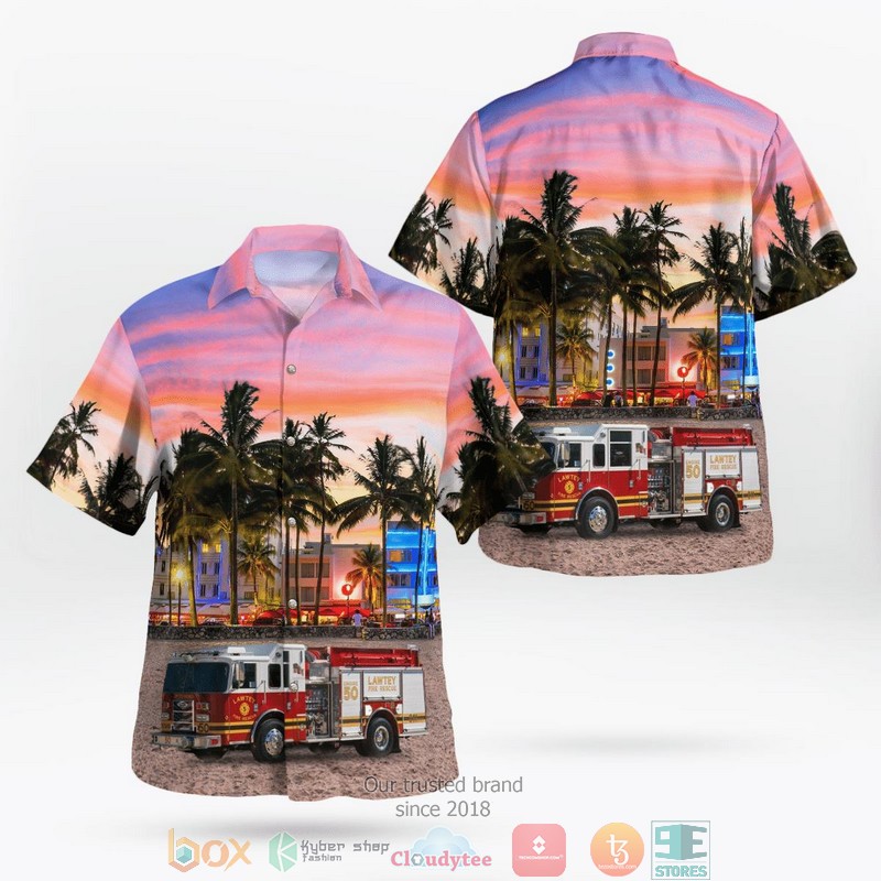 Laurel Maryland Laurel Volunteer Fire Department Hawaiian Shirt