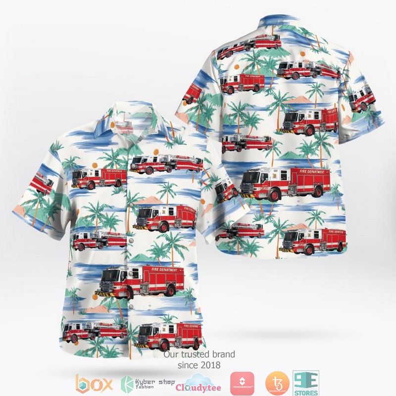 Lawrence Kansas Lawrence Douglas County Fire Medical Department Station 1 Aloha Shirt