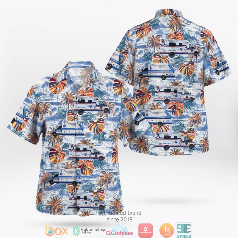 Leland North Carolina Leland Fire-Rescue Hawaiian Shirt