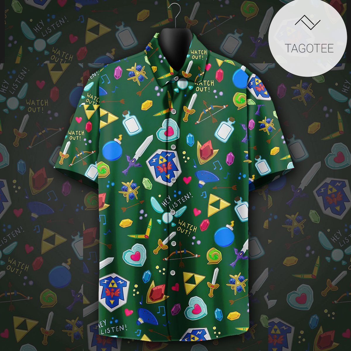 Legend Of Zelda Aloha Shirt Link Cherry Blossom Loz Hawaiian Shirt Black White