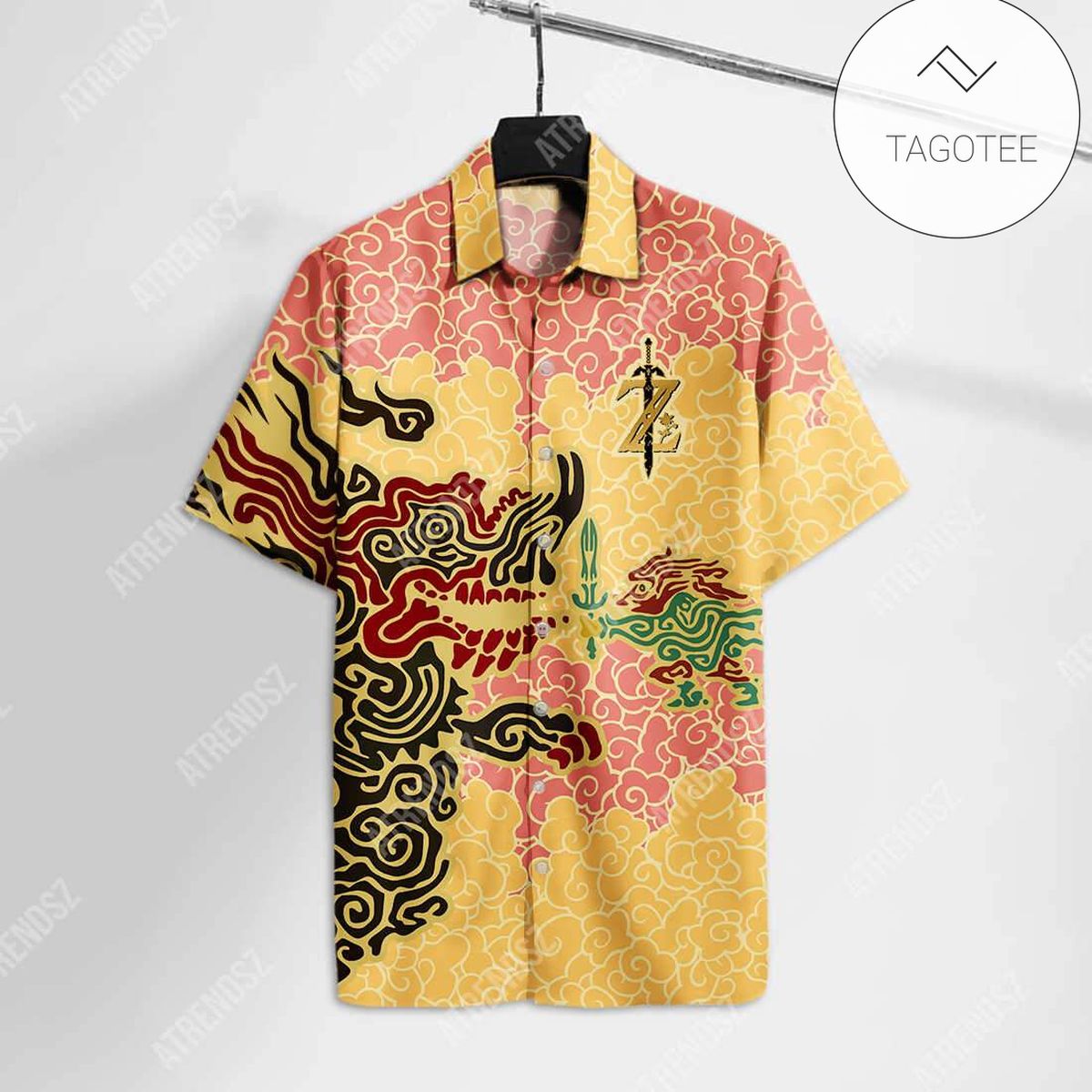 Legend Of Zelda Botw Hawaiian Shirt Zelda Link Pattern Tropical Hawaii Aloha Shirt