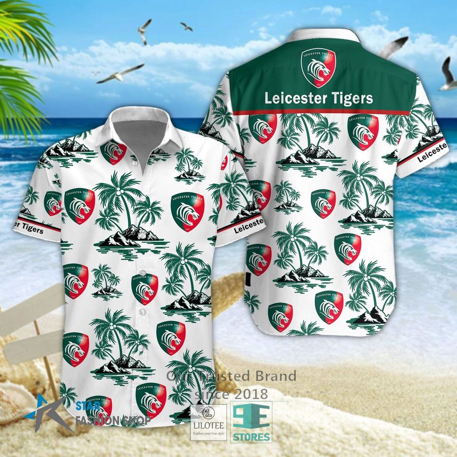 Leicester Tigers Hawaiian Shirt, Short