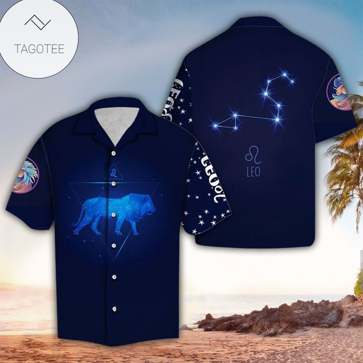 Leo Horoscope 3d Hawaiian Shirt For Men With Vibrant Colors And Textures