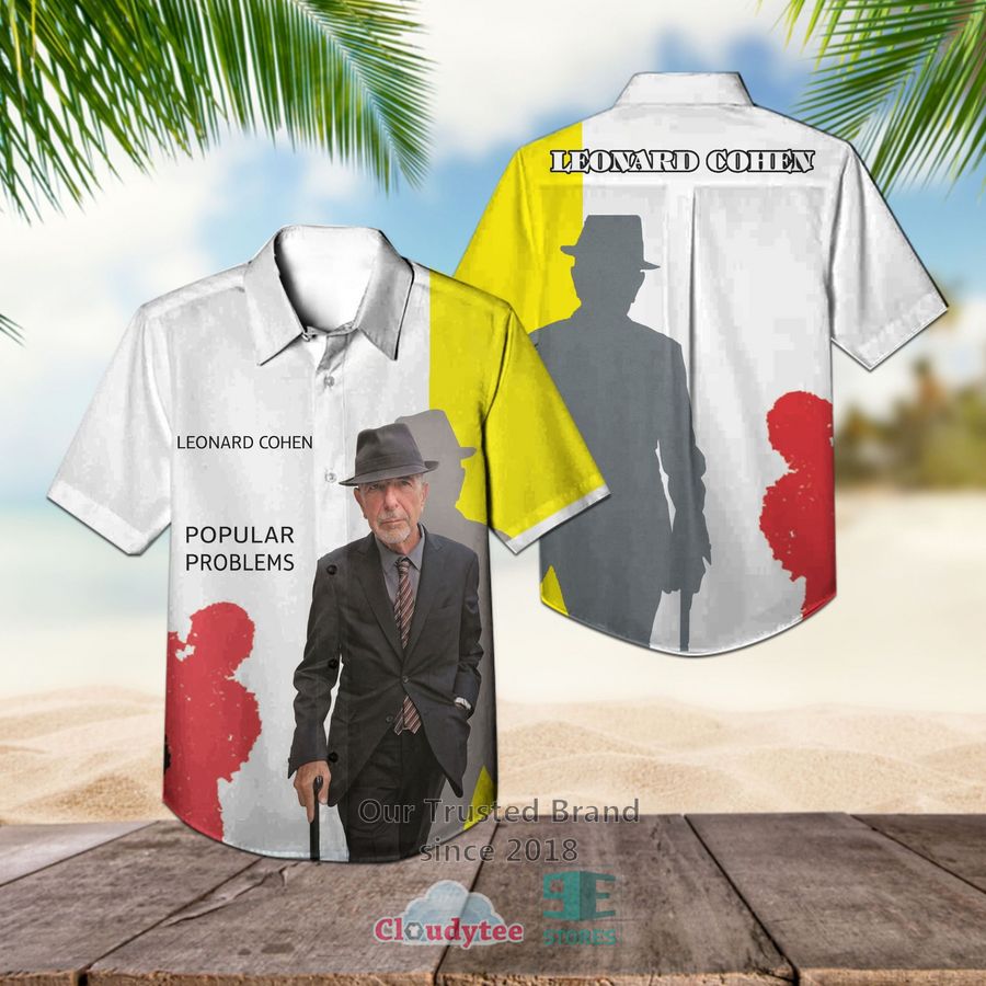 Leonard Cohen Heather Album Hawaiian Shirt