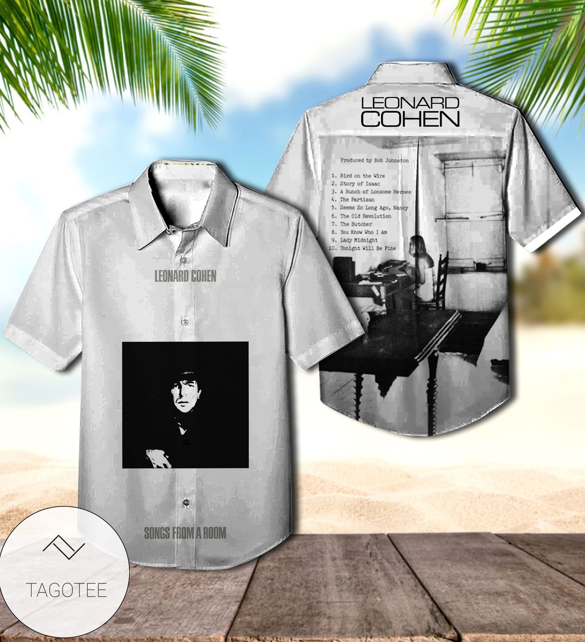 Leonard Cohen Songs Of Love And Hate Album Cover Hawaiian Shirt