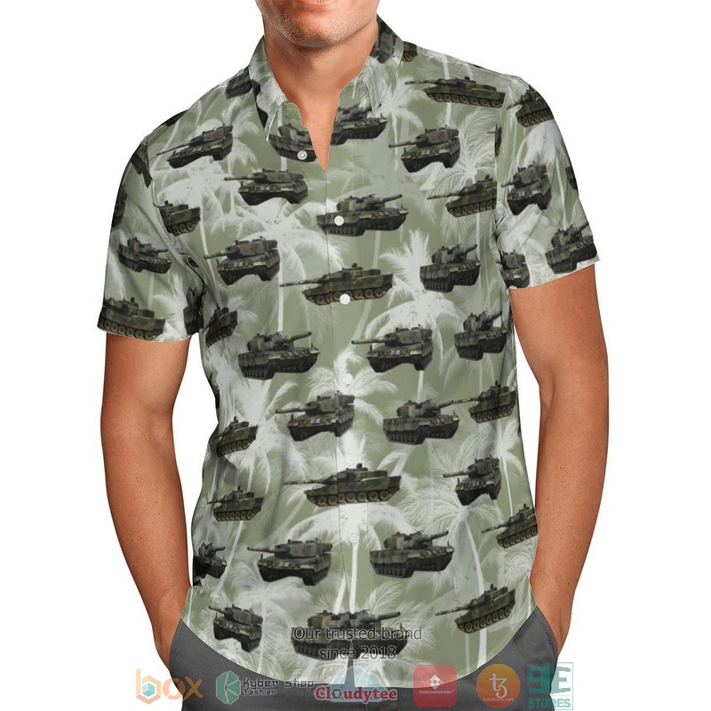 Leopard and ASLAV, Bushmaster Australian Army Hawaiian Shirt, Short