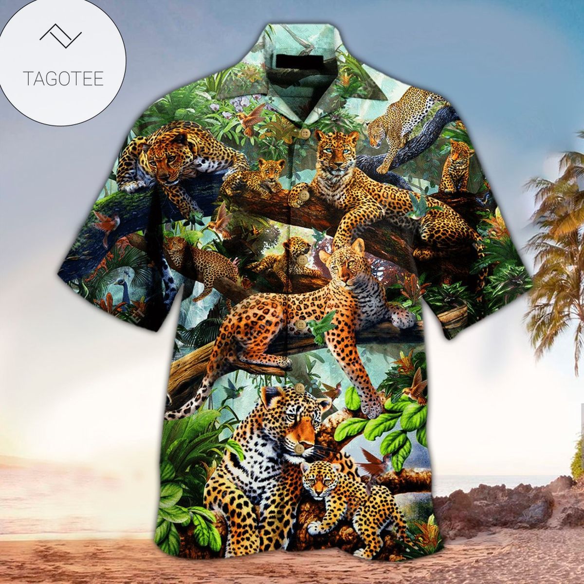 Leopard Apparel Leopard Hawaiian Button Up Shirt